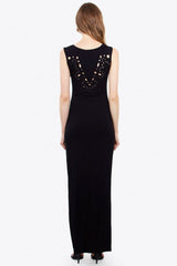 Emelia Black Knit Maxi Dress