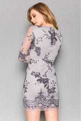 Victoria Silver Sequin Mini Dress