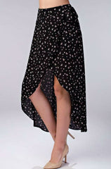 Becca Black Floral Two-Piece Midi Dress