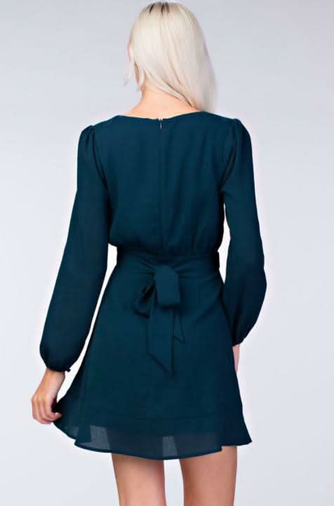 Second Chance Teal Wrap Dress
