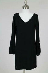 You Never Know Black Long Sleeve Cold-Shoulder Shift Dress