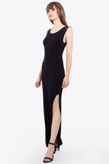 Emelia Black Knit Maxi Dress