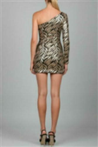 Poison Ivy Gold Sequin One Shoulder Dress
