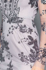 Victoria Silver Sequin Mini Dress