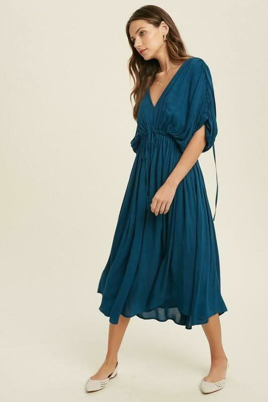 Truly Perfect Teal Midi Dress