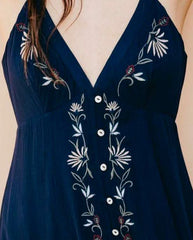 True Love Embroidered Floral Midi Dress