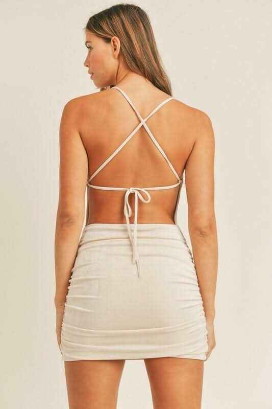 Worth Celebrating Taupe Mini Dress