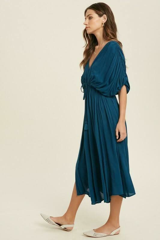 Truly Perfect Teal Midi Dress