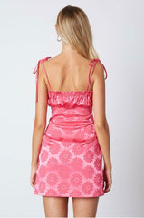 Newest Obsession Fuchsia Pink Floral Print Mini Dress
