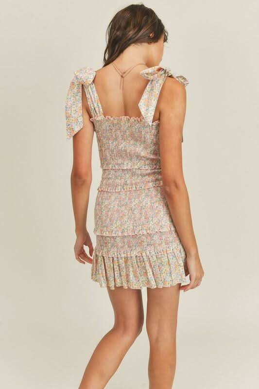 Brooke Pink Floral Print Dress