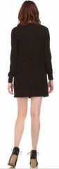 Good Vibes Black Lace Up Dress