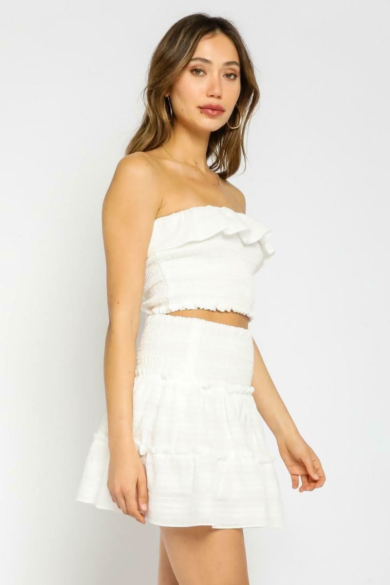Take Me With You Off White Two-Piece Dress