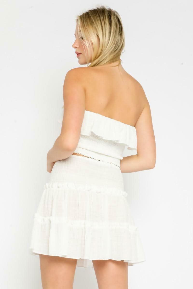 Take Me With You Optic White Two-Piece Dress
