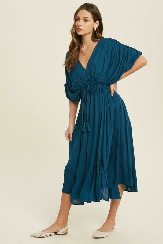 Truly Perfect Teal Midi Dress