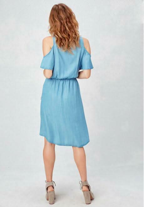 St. Thomas Chambray  Wrap Dress