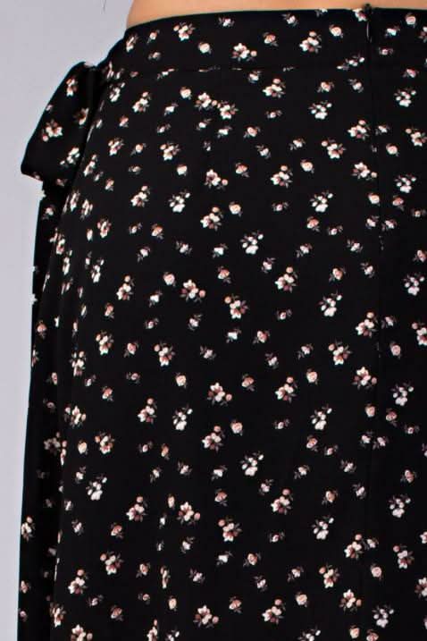 Becca Black Floral Two-Piece Midi Dress