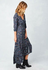 By Your Side Navy Print Maxi Dress