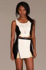 Marcella Mix Media Two-Piece Dress