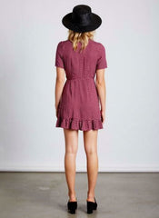 Pamela Orchid Polka Dot Wrap Dress