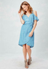 St. Thomas Chambray  Wrap Dress