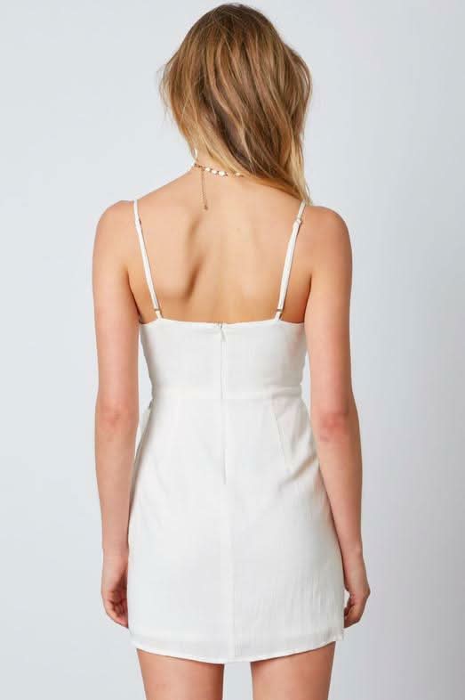 Love at First Sight White Wrap Mini Dress