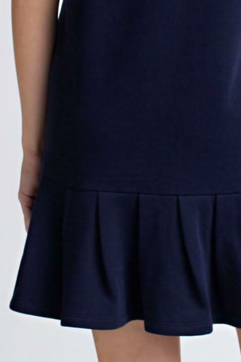 Cape May Navy Flounce Tee Dress