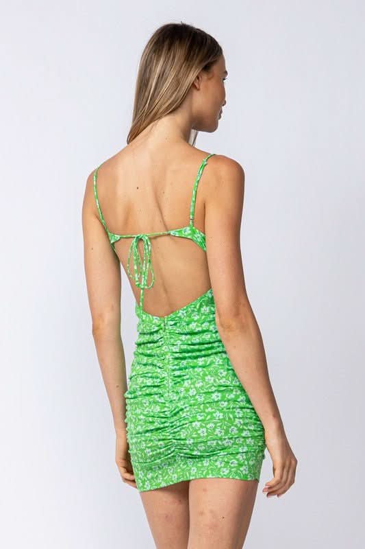 You'll Be Mine Green Floral Bodycon Dress